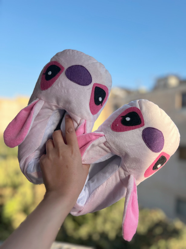 پاپوش آنجل صورتی فانتزی و عروسکی مخمل | نرم و راحت